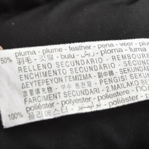 Zara Down Black Puffer Jacket Snap  Button Kids Size 4-5 - Picture 7 of 7